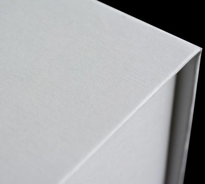MAGNETIC LID DOUBLE BOX-White Linen #6